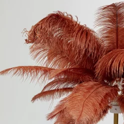 KARE Feather Palm -lattiavalaisin sulilla, ruoste
