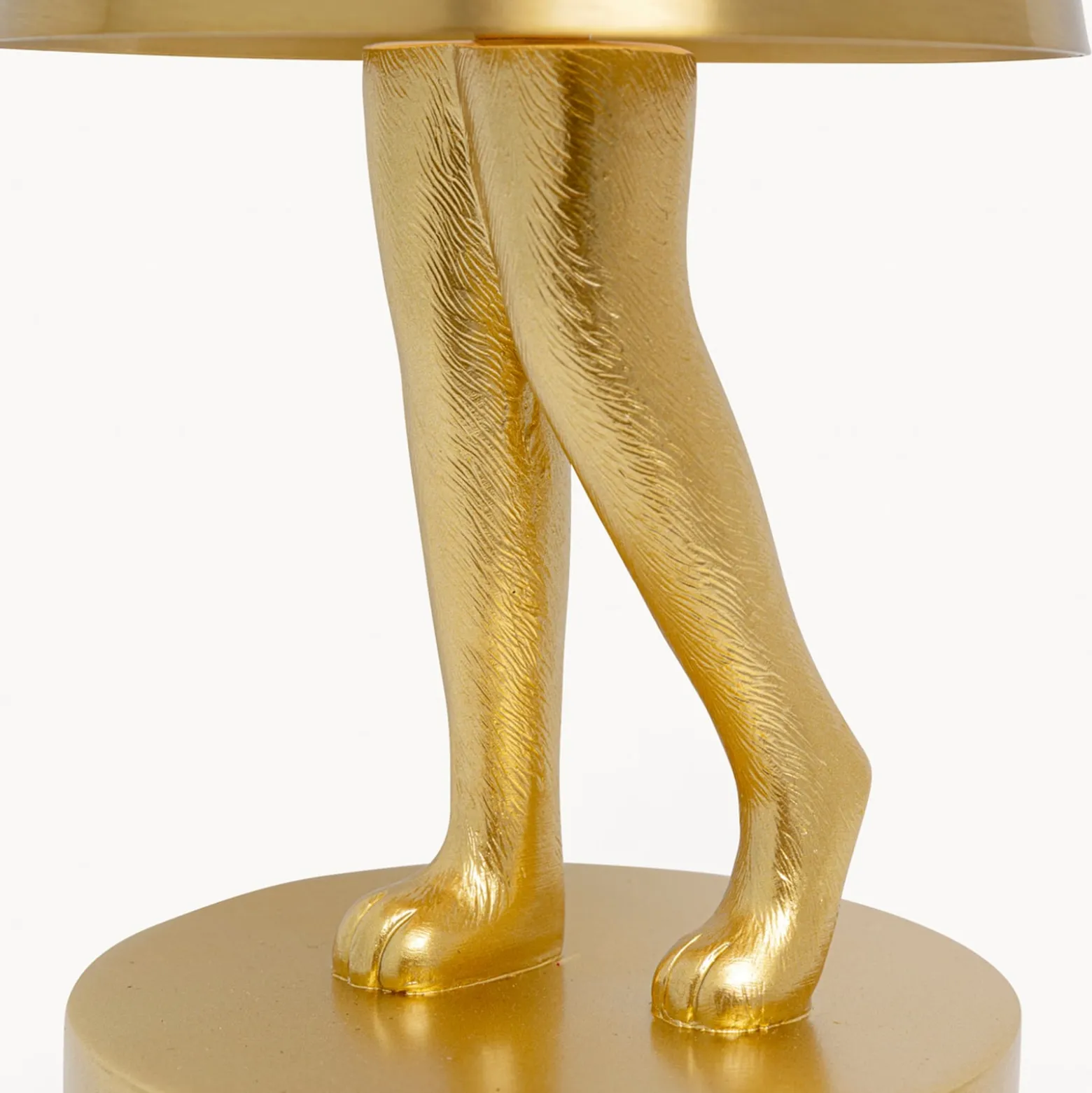 Kare LED-akkukäyttöinen pöytävalaisin Animal Rabbit, kulta, IP54, 29 cm