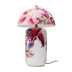 Kare Lillies -pöytävalaisin, monivärinen, posliini, E27, 62 cm