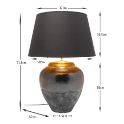 Kare Luma -lattiavalaisin, sininen, puuvilla/terrakotta, 71,5 cm