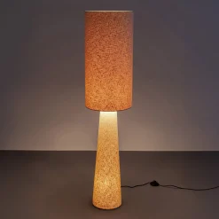 Kare Marleen-lattiavalaisin, beige, pellava, 130 cm, E27