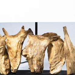 KARE Nature Vertikaalinen pöytävalaisimen jalusta ajopuusta tehty