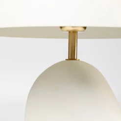 KARE Nube pöytävalaisin, valkoinen, emaloitu teräs, korkeus 48 cm