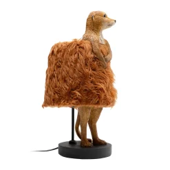 Kare pöytävalaisin Animal Meerkat Fur, ruskea, 51 cm, E14