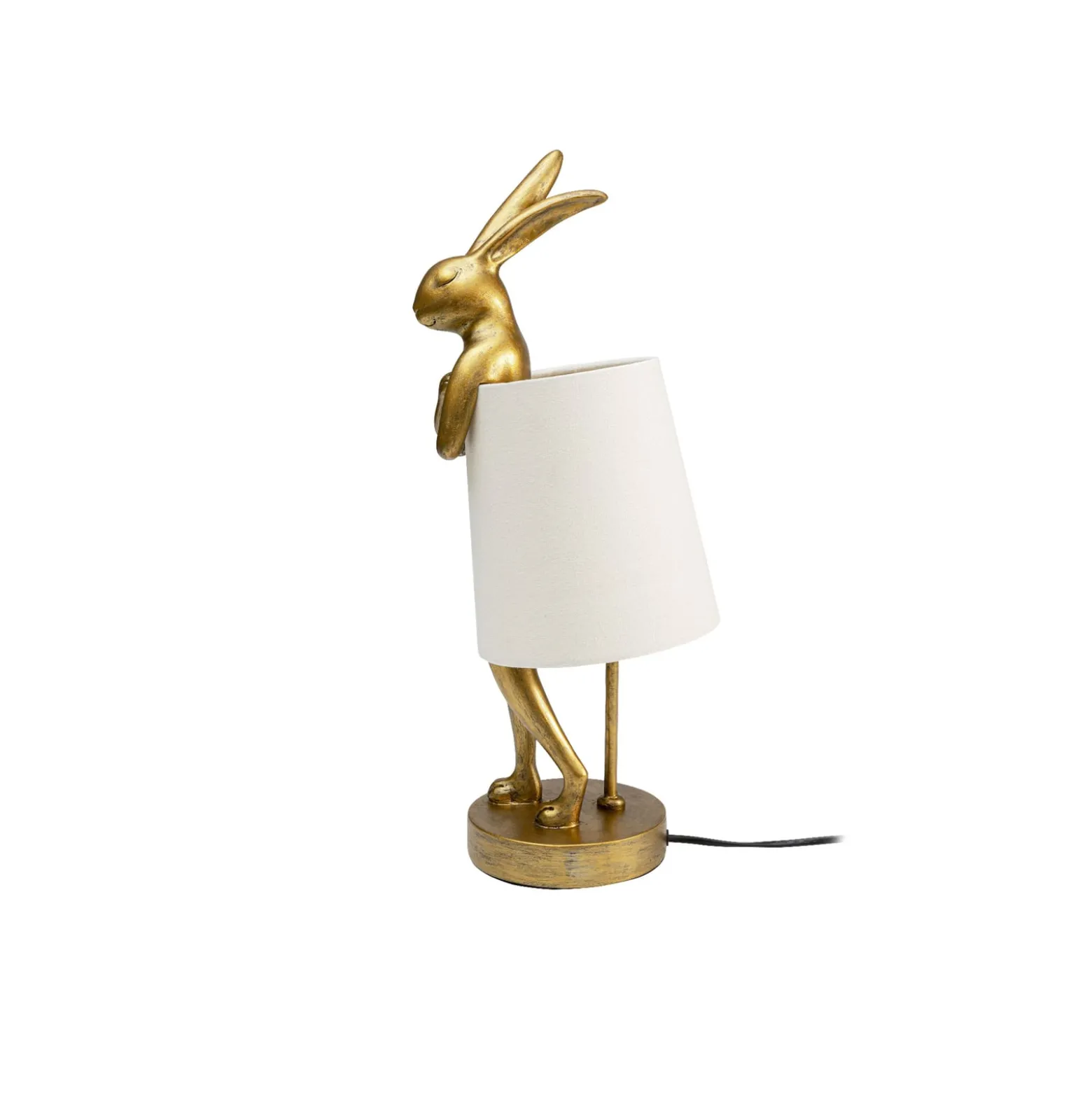 Kare pöytävalaisin Animal Rabbit, kulta/valkoinen, korkeus 50 cm