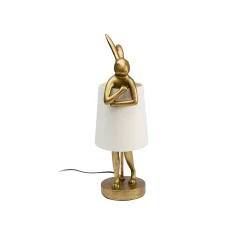 Kare pöytävalaisin Animal Rabbit, kulta/valkoinen, korkeus 50 cm