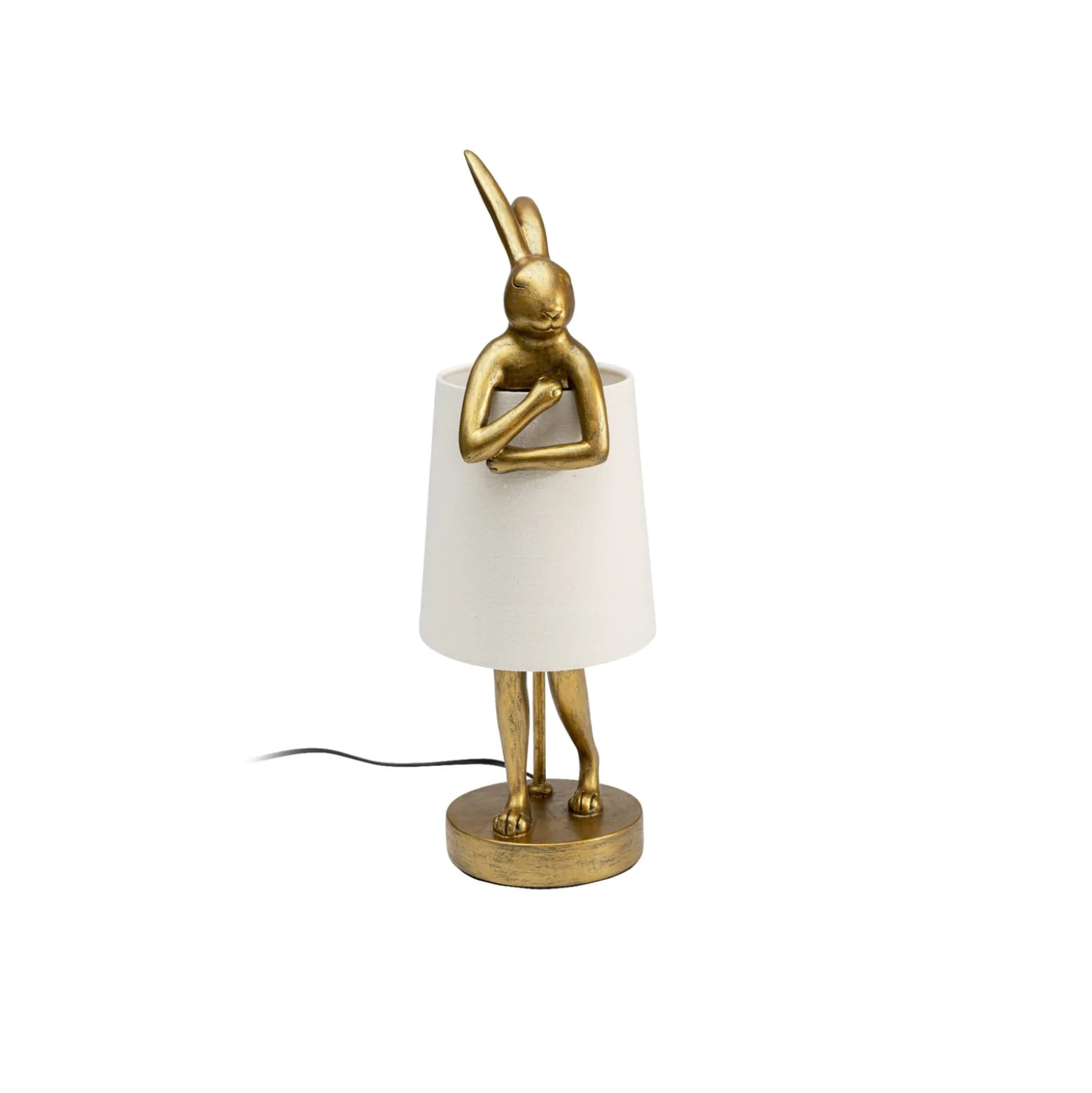 Kare pöytävalaisin Animal Rabbit, kulta/valkoinen, korkeus 50 cm