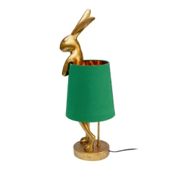 Kare pöytävalaisin Animal Rabbit, kulta/vihreä, 68 cm, E14