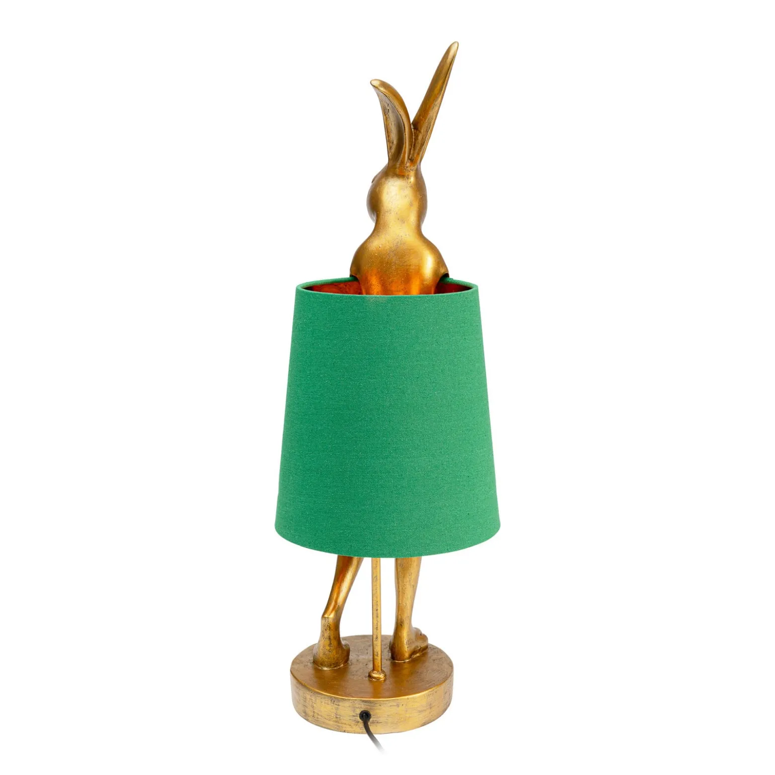 Kare pöytävalaisin Animal Rabbit, kulta/vihreä, 68 cm, E14