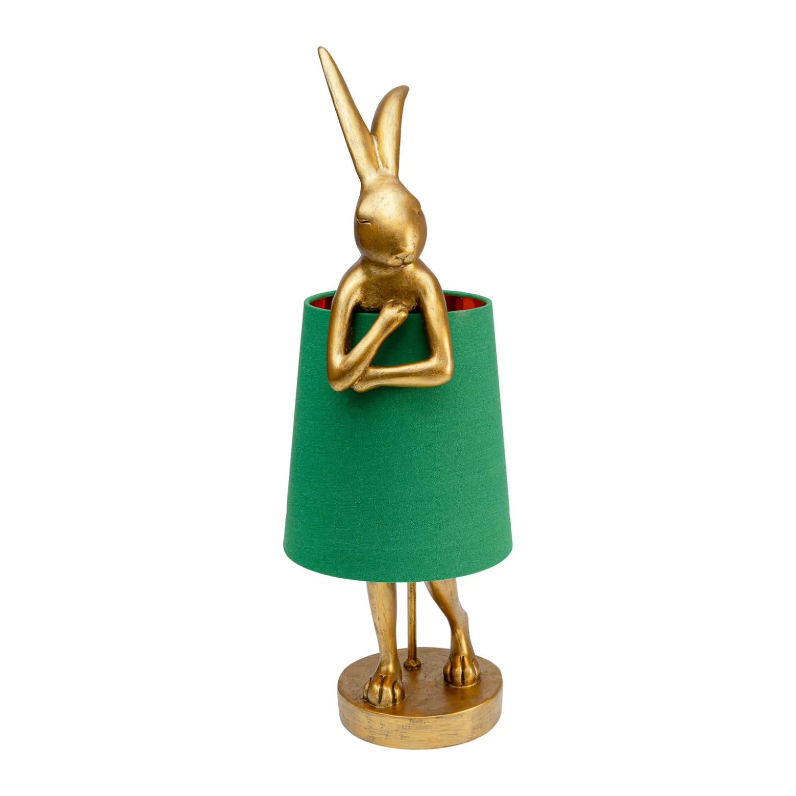 Kare pöytävalaisin Animal Rabbit, kulta/vihreä, 68 cm, E14