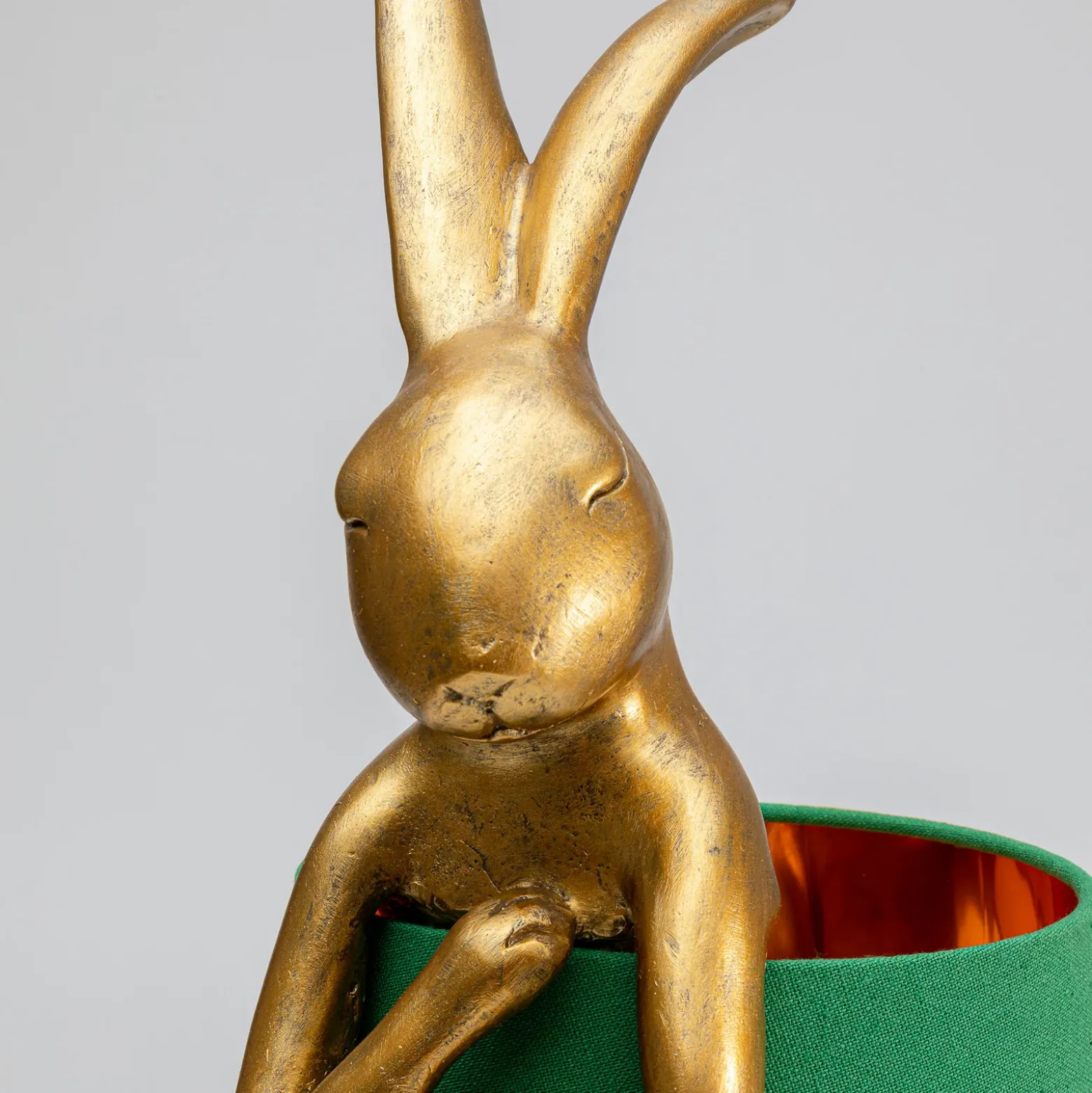 Kare pöytävalaisin Animal Rabbit, kulta/vihreä, 68 cm, E14