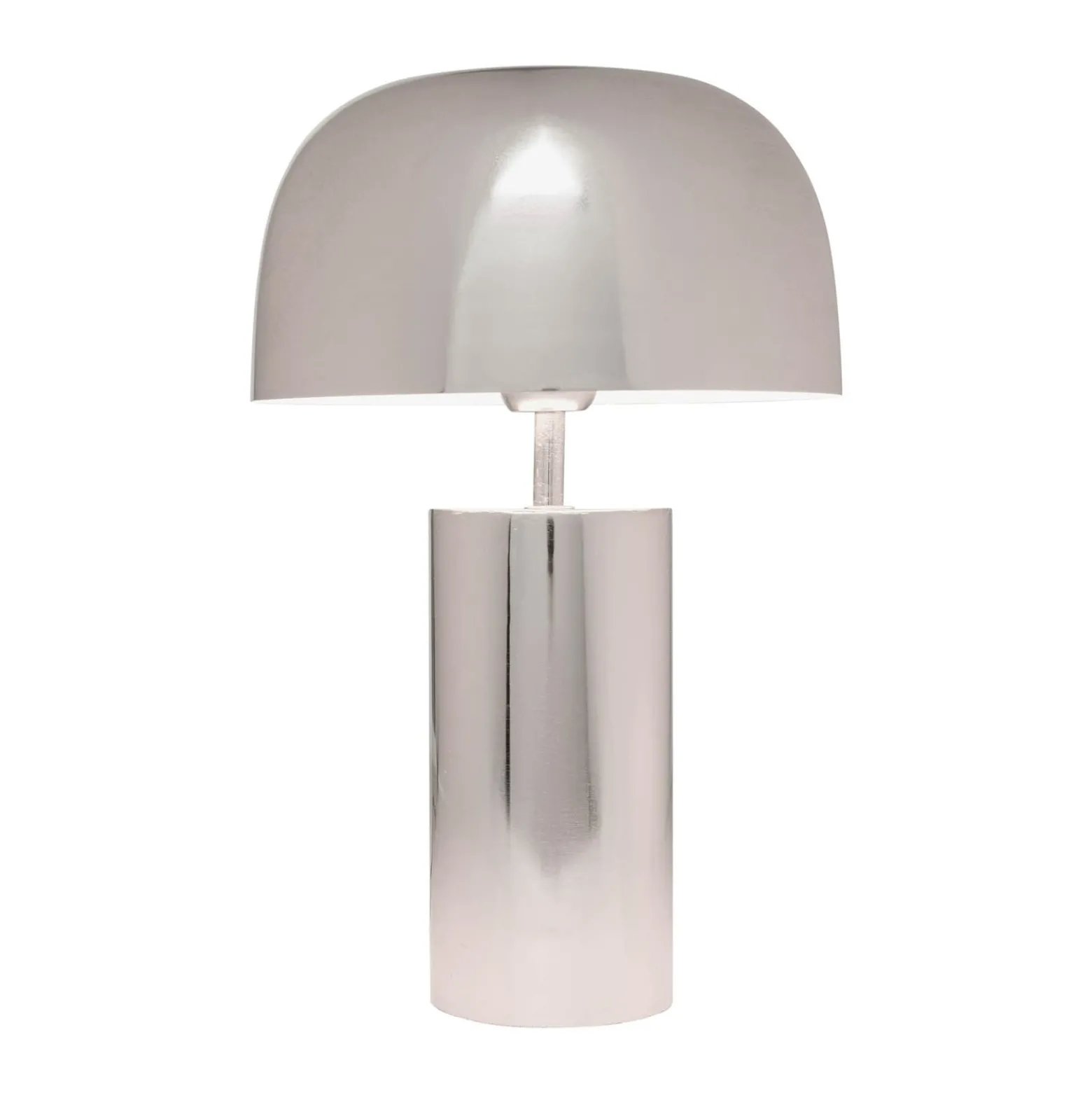 Kare pöytävalaisin Loungy, kromi, teräs, korkeus 38 cm