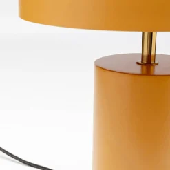 Kare pöytävalaisin Loungy, oranssi, teräs, korkeus 38 cm