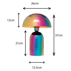 Kare Rainbow -pöytävalaisin, monivärinen, teräs, 37 cm, E27