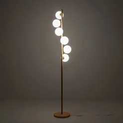 Kare Scala Balls -lattiavalaisin, greige, lasi, 160 cm, G9