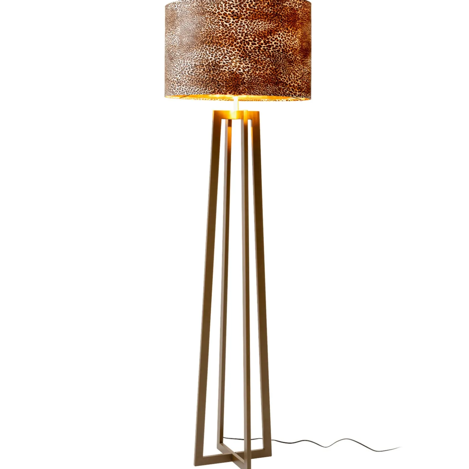 Kare Wildlife -lattiavalaisin, ruskea, teräs, korkeus 160 cm, E27