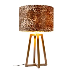 Kare Wildlife -pöytävalaisin, ruskea, teräs, korkeus 51 cm, E27