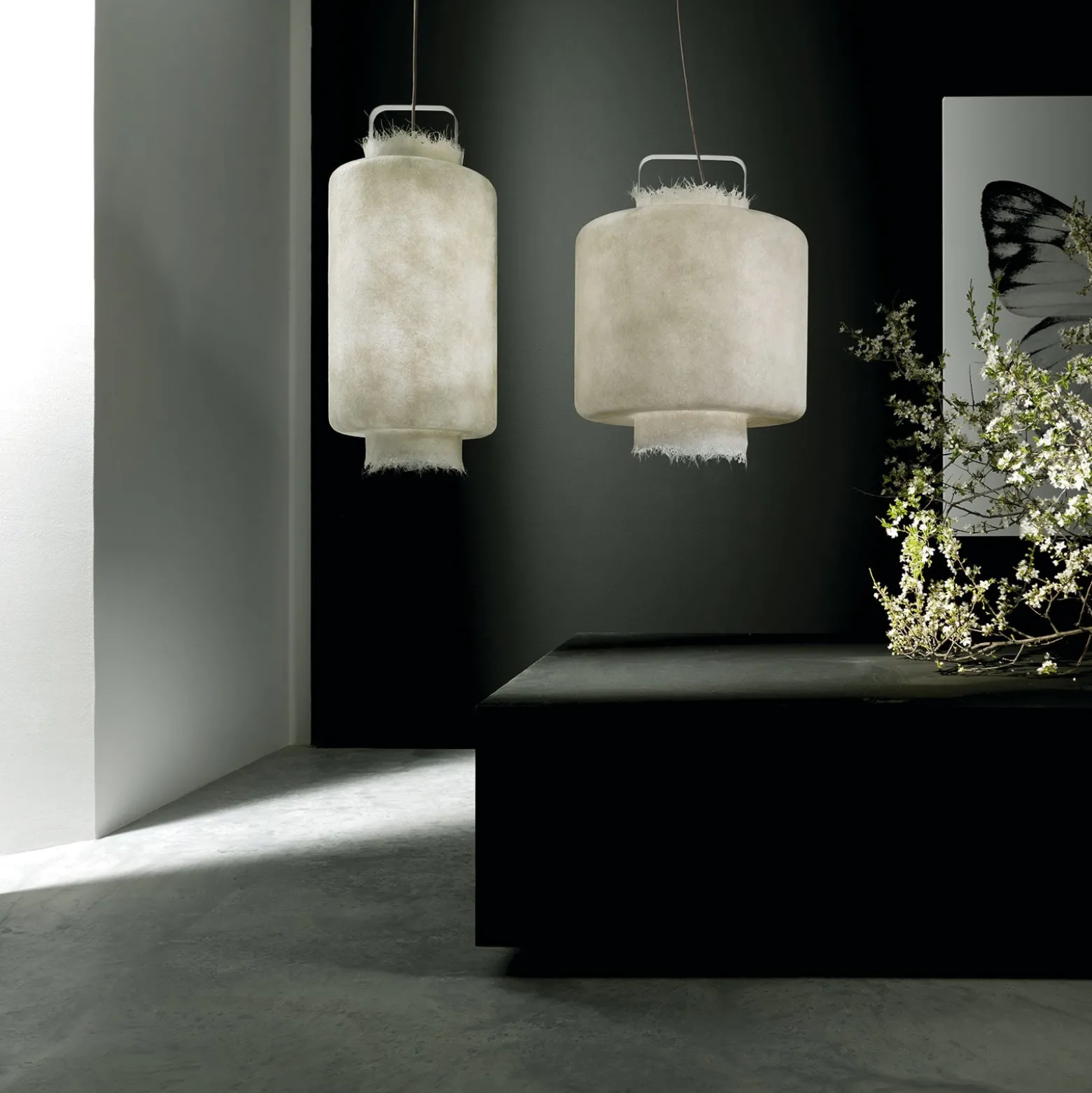 Karman Kimono -LED-ulkoriippuvalaisin, Ø 40 cm