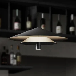 Karman LED-riippuvalaisin ASSO, musta, metalli, Ø 42 cm