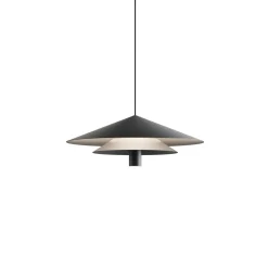 Karman LED-riippuvalaisin ASSO, musta, metalli, Ø 42 cm