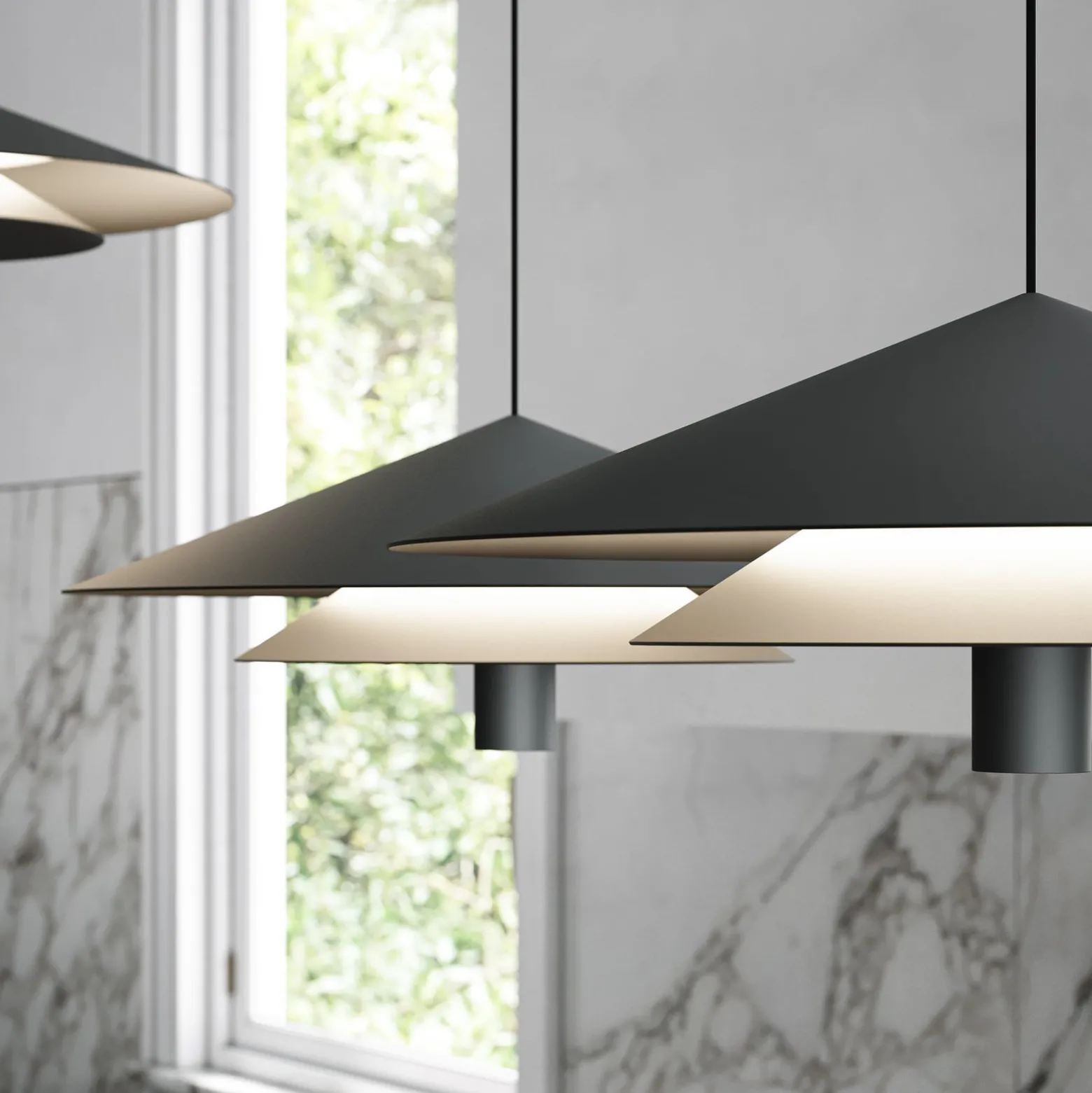 Karman LED-riippuvalaisin ASSO, musta, metalli, Ø 42 cm