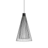 Karman LED-riippuvalaisin ulos Ikonika, musta, Ø 40 cm, IP55