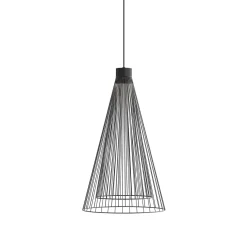 Karman LED-riippuvalaisin ulos Ikonika, musta, Ø 40 cm, IP55