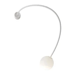 Karman seinävalaisin Moony, valkoinen, Ø 15 cm, ulkonema 100 cm lasi