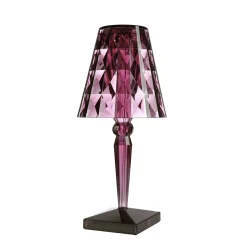 Kartell Big Battery - Pöytävalaisin IP54, luumu