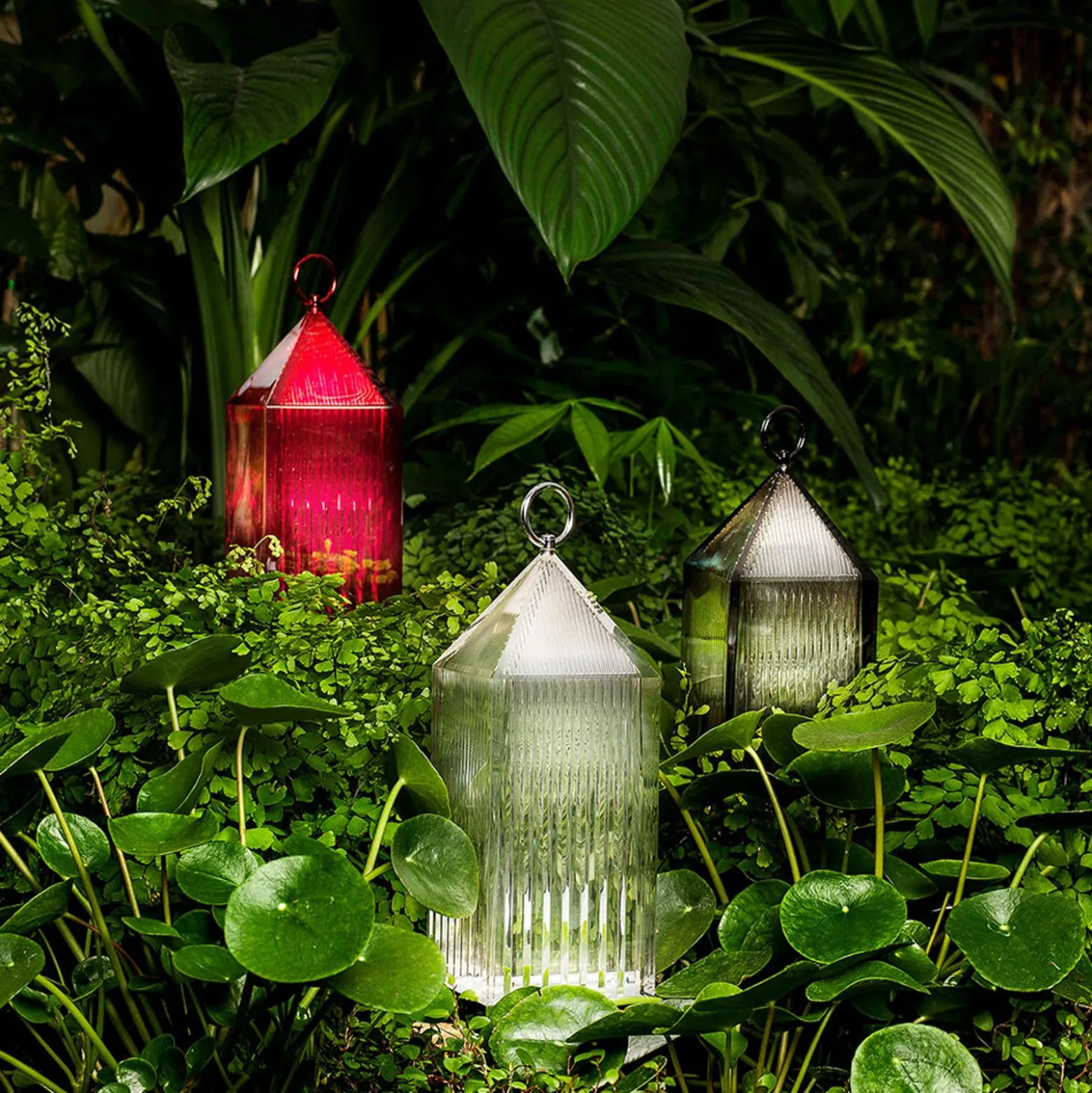 Kartell Lantern -LED-pöytälamppu, savunharm. IP54