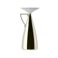 Kartell LED-akkukäyttöinen pöytävalaisin Camomille, kermanvärinen, korkeus 24 cm