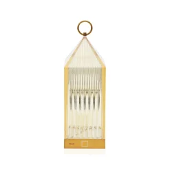 Kartell LED ladattava pöytävalaisin Lantern, keltainen, kierrätetty, IP54