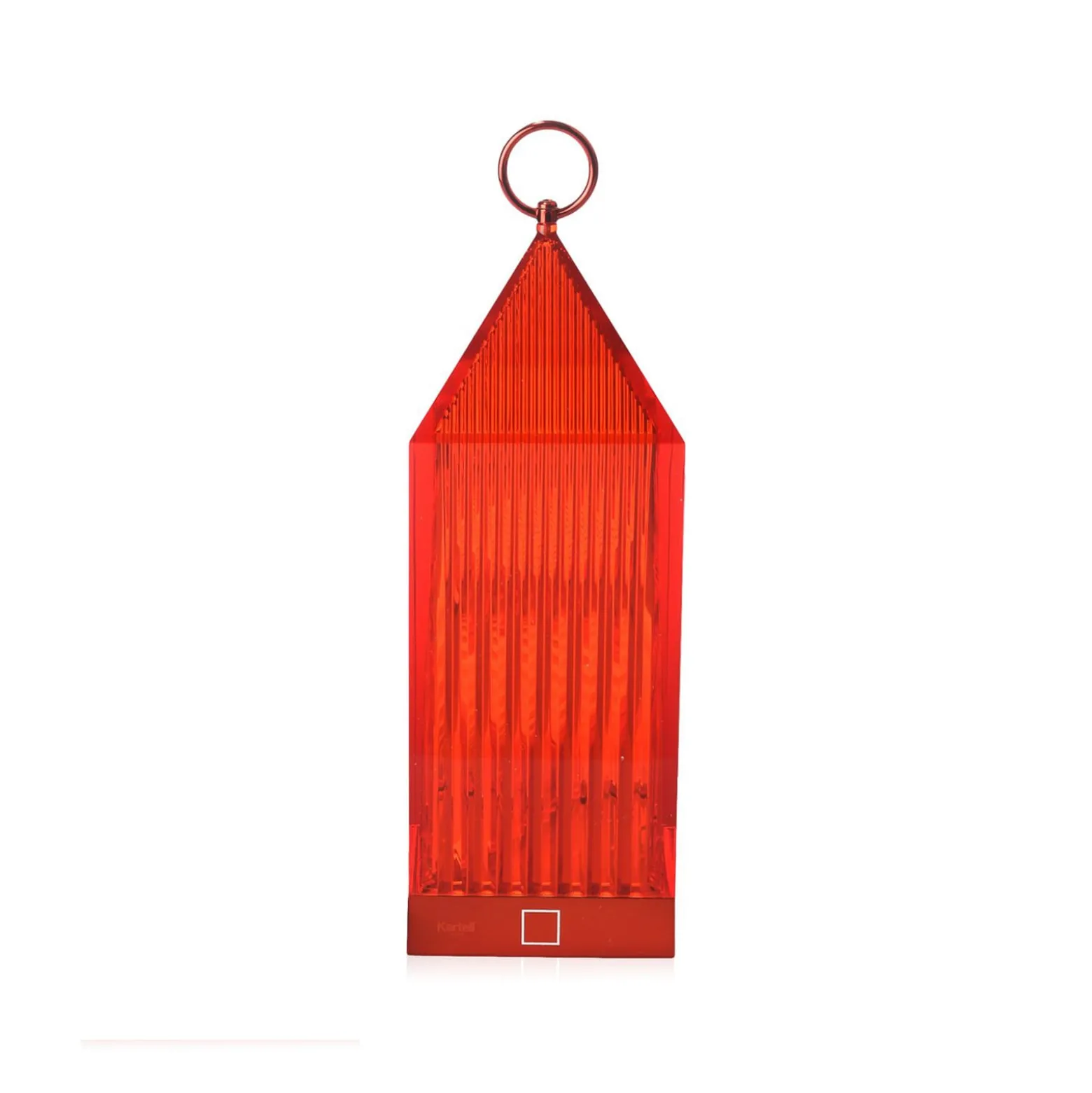 Kartell LED ladattava pöytävalaisin Lantern, punainen, kierrätetty, IP54
