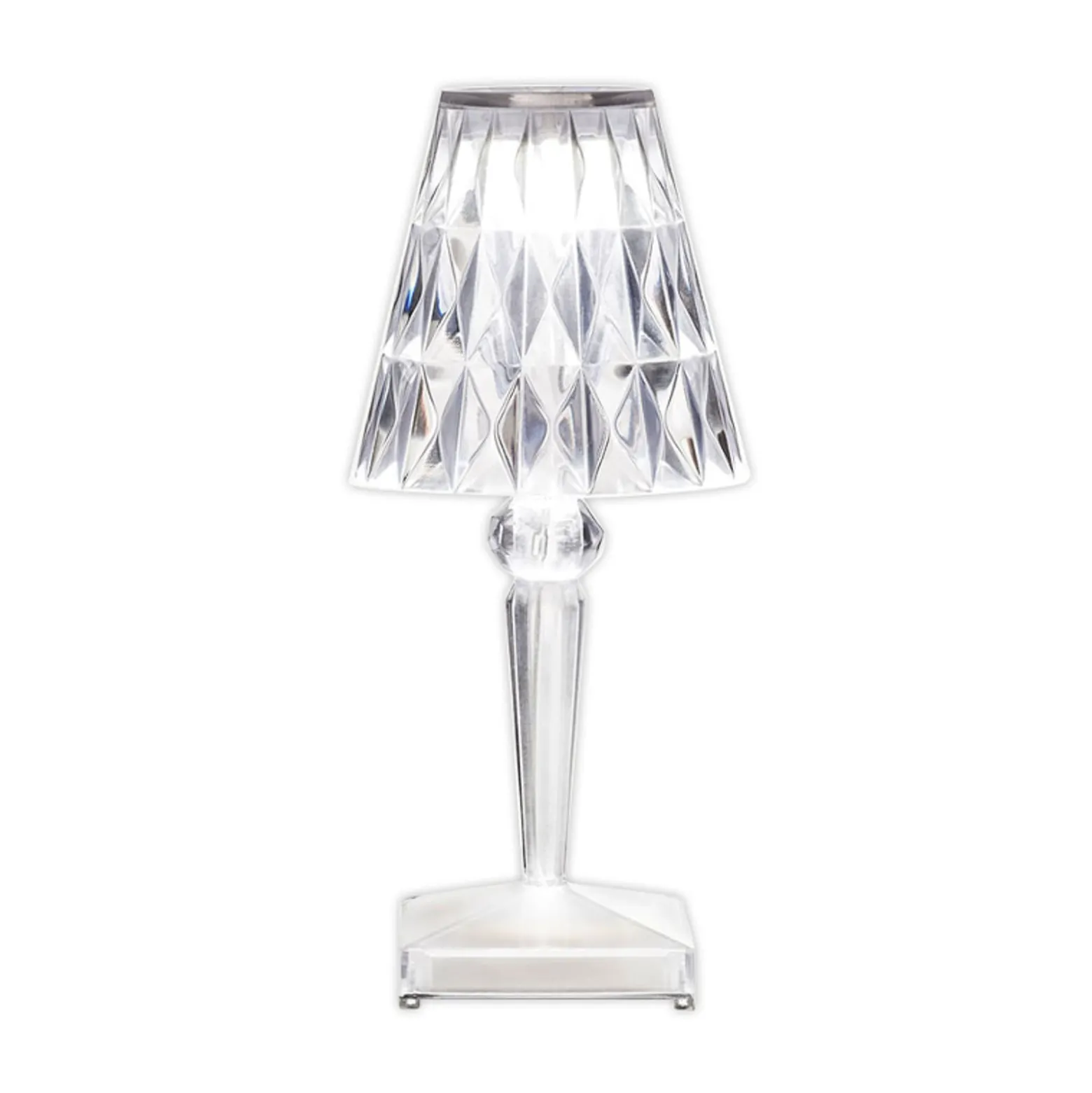 Kartell LED-paristopöytävalaisin Paristo, 26cm, läpinäkyvä, IP54