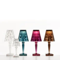 Kartell LED-paristopöytävalaisin Paristo, 26cm, läpinäkyvä, IP54