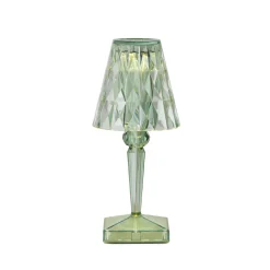Kartell LED-paristopöytävalaisin Paristo, 30 cm, mintunvihreä, IP54