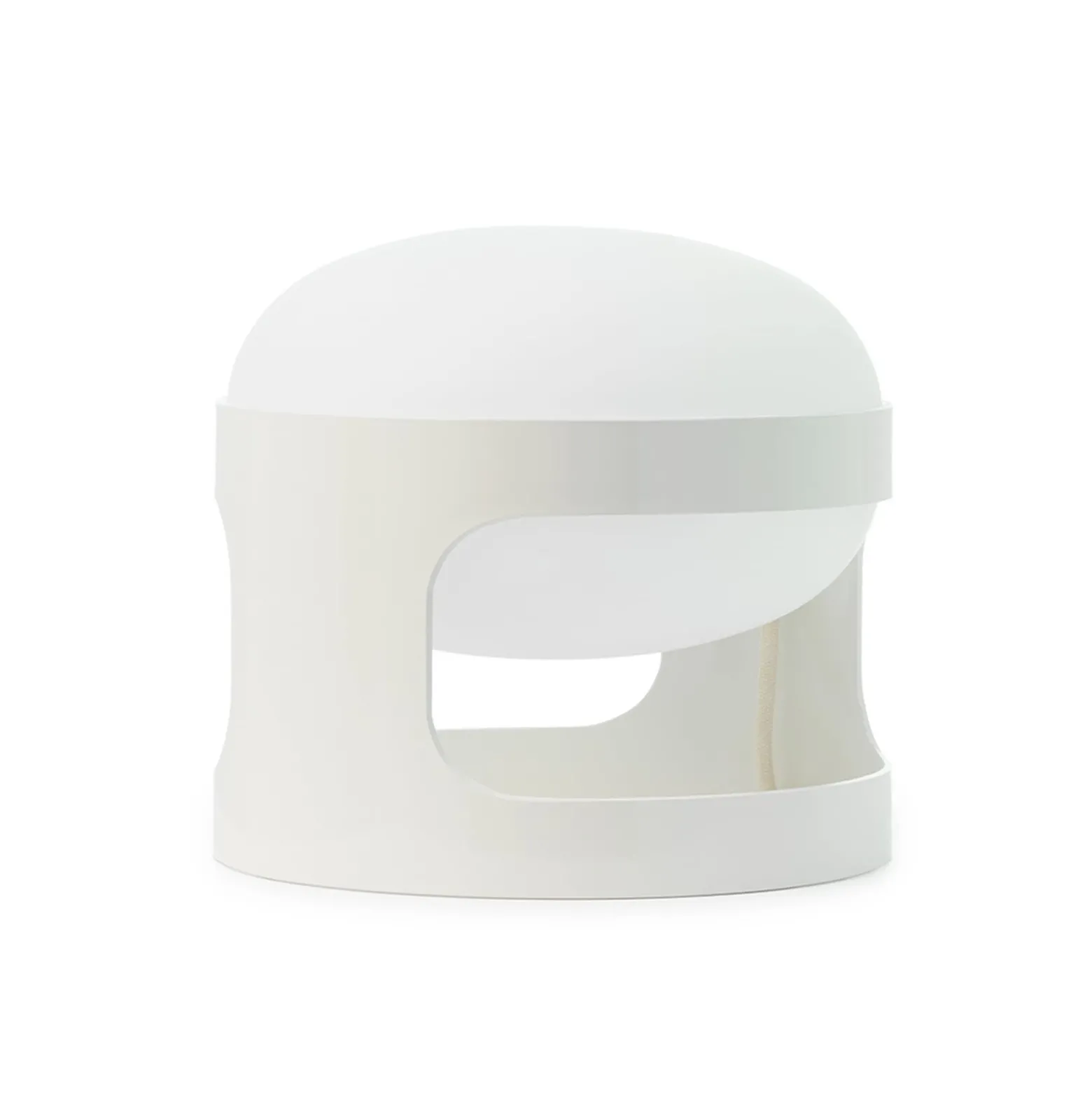 Kartell pöytävalaisin KD28, valkoinen, Ø 25 cm, E14-LED