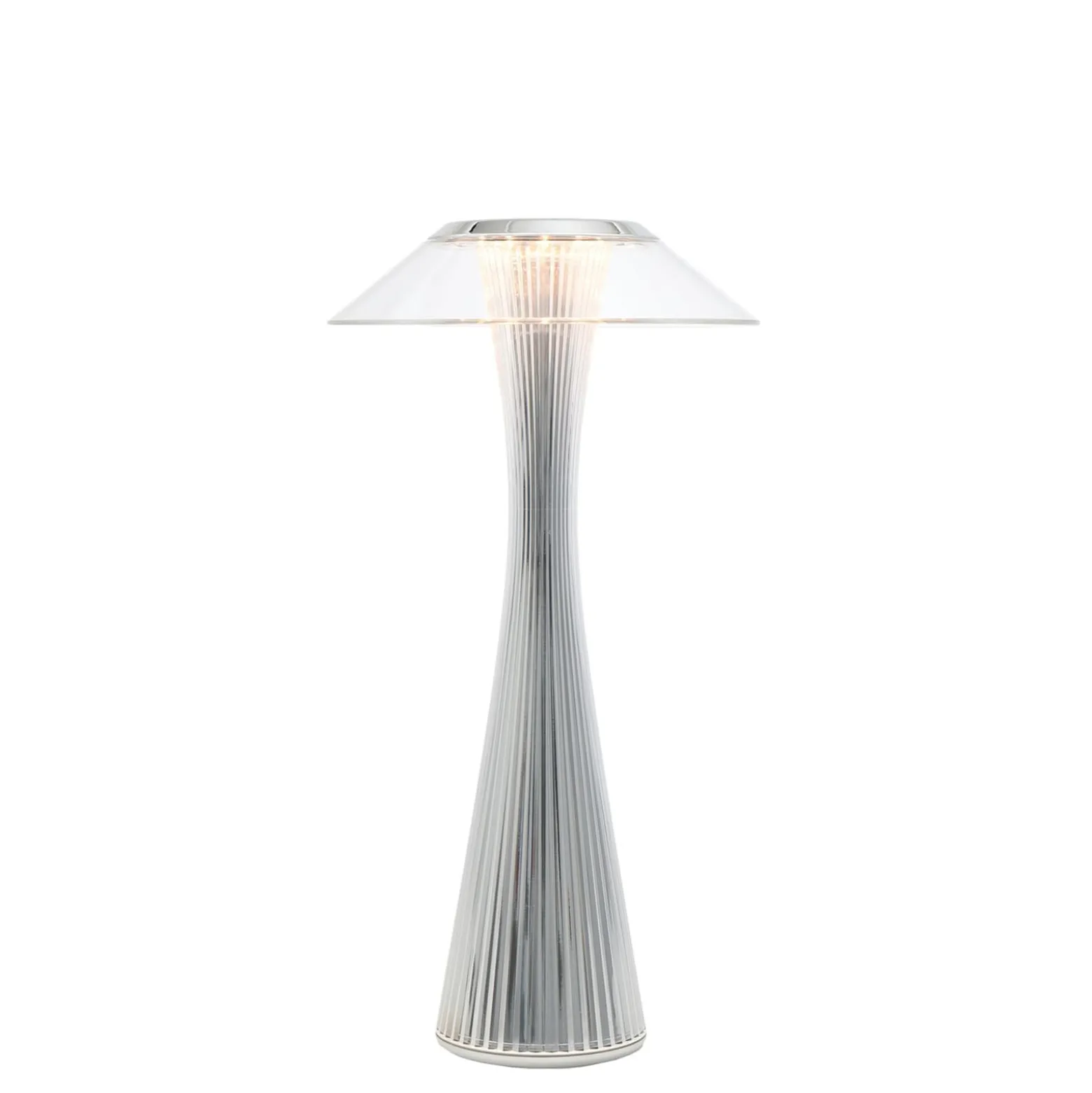 Kartell Space -design-LED-pöytälamppu, kromi