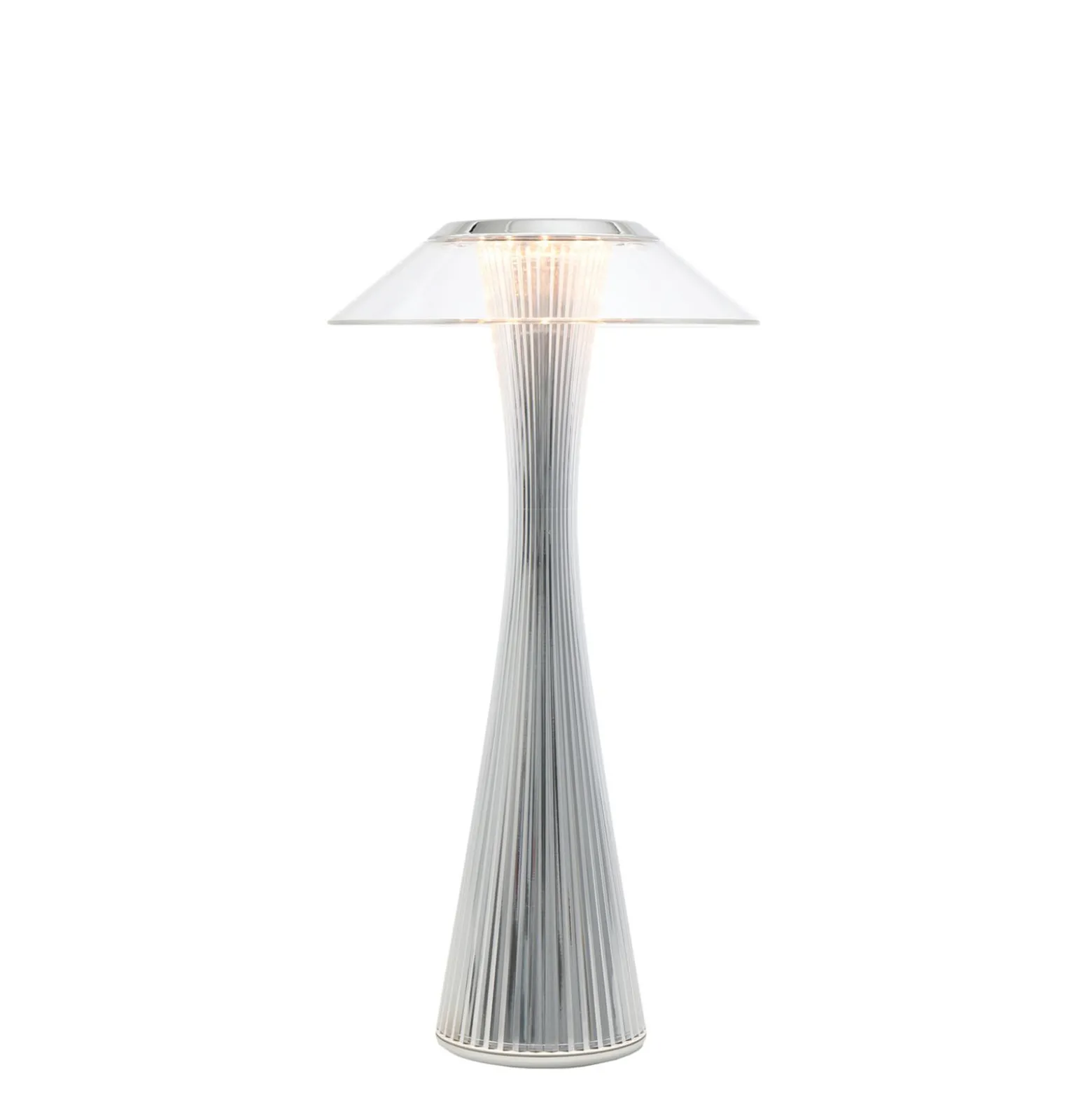 Kartell Space -design-LED-pöytälamppu, kromi