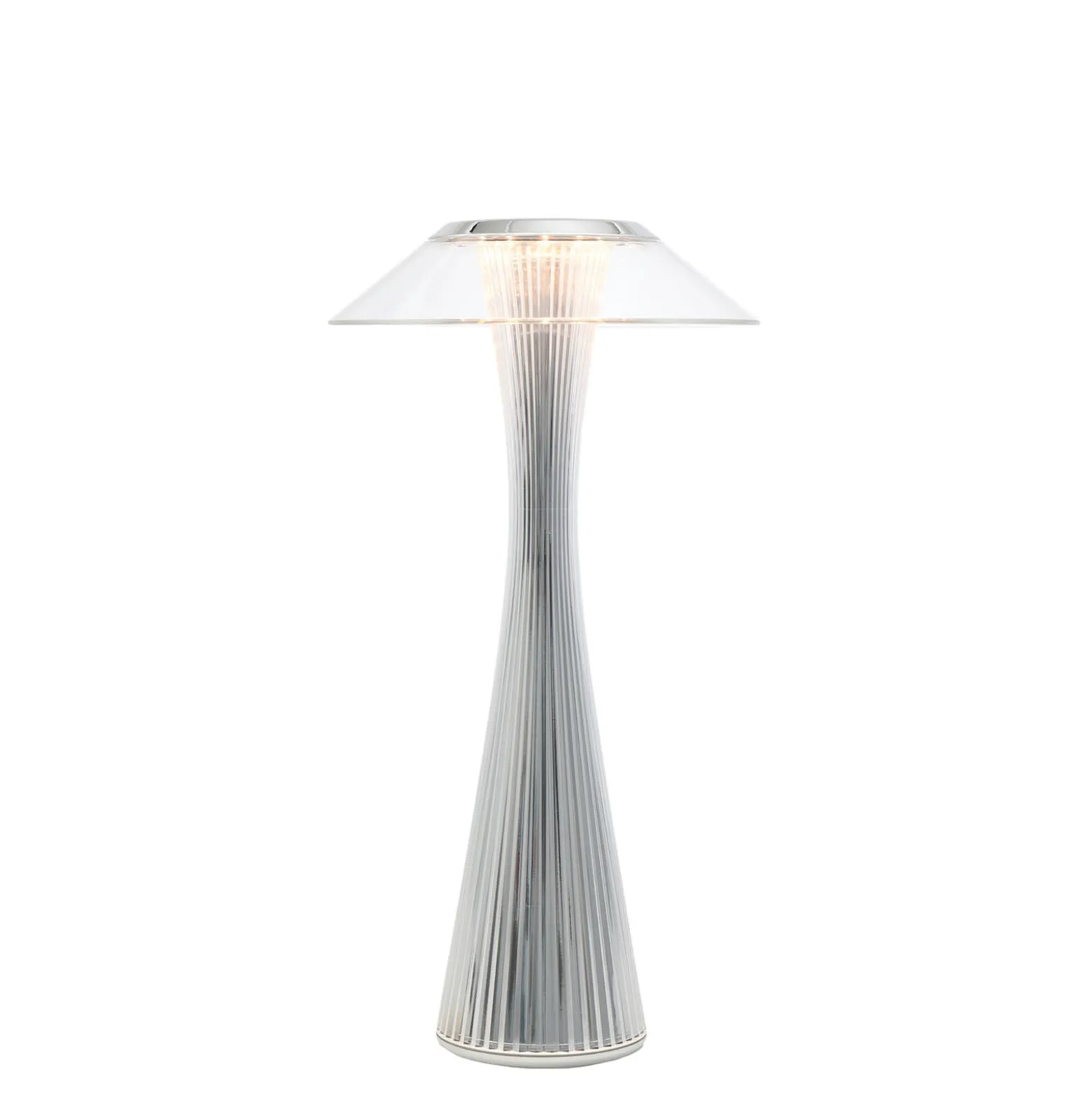 Kartell Space -design-LED-pöytälamppu, kromi
