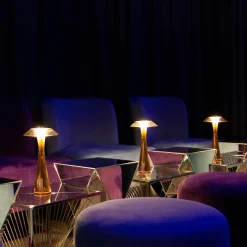 Kartell Space -design-LED-pöytälamppu, kulta