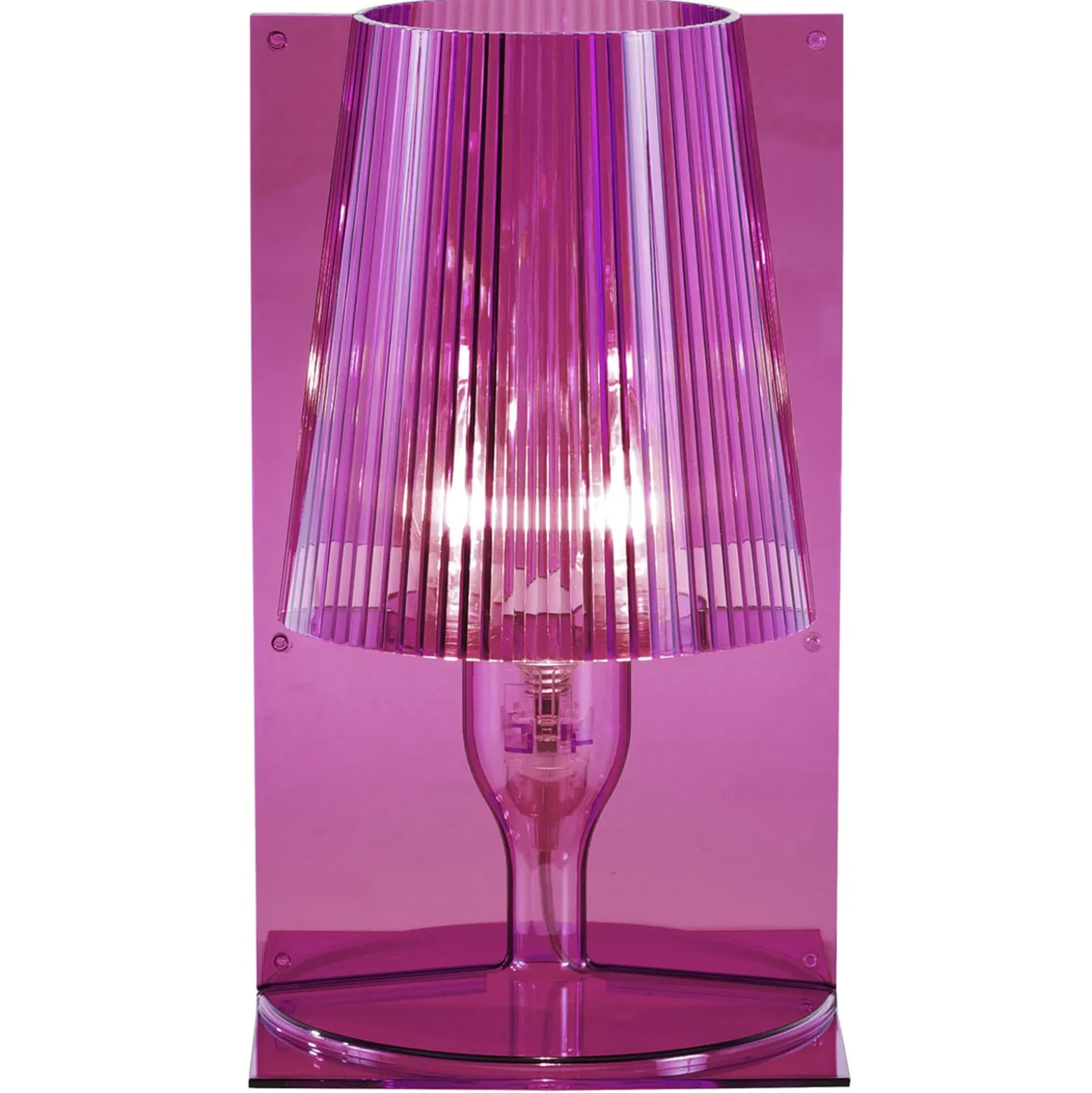 Kartell Take -design-pöytävalaisin vaaleanpunainen