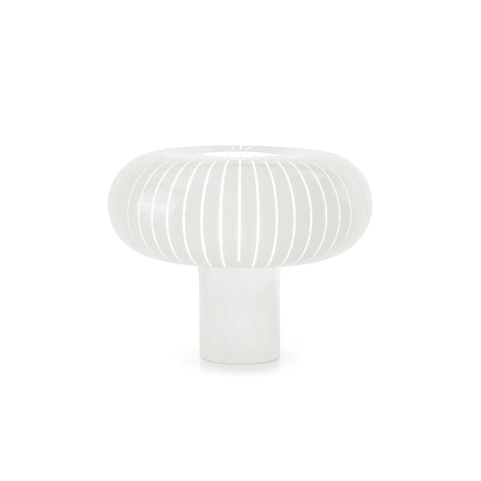 Kartell Teresa pöytävalaisin, valkoinen, Ø 50 cm, kierrätetty PMMA