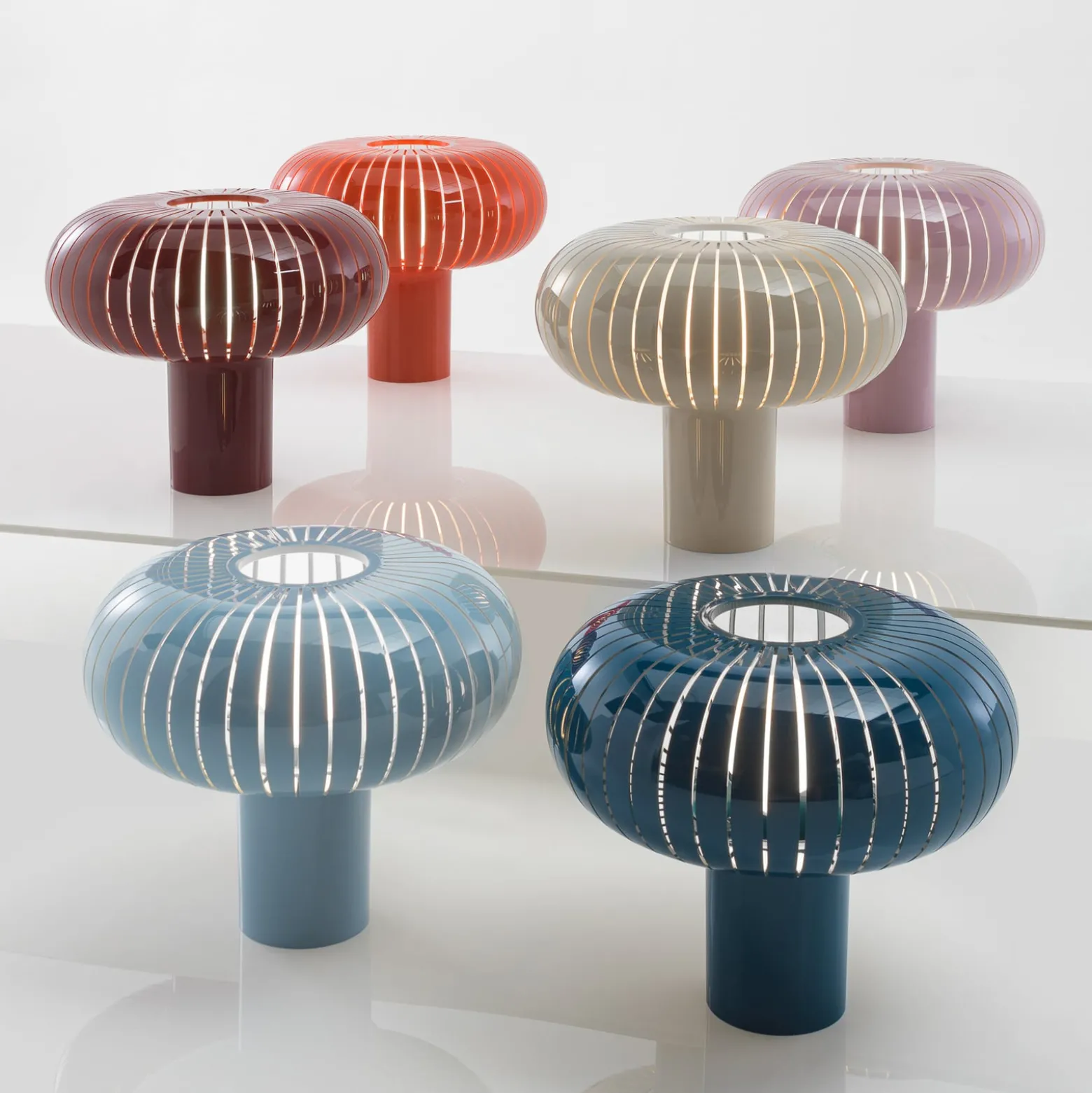 Kartell Teresa Special Edition pöytävalaisin, petrol, Ø50cm