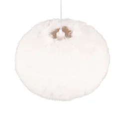 Karvapeitteinen riippuvalaisin, Ø 50 cm, hiekanvärinen, synteettistä