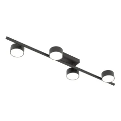 Kattokohdevalo Bet, pituus 80 cm, musta, metalli, 4-lamppuinen.