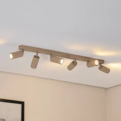 Kattokohdevalo Link, beige, pituus 90 cm, 6-lamppuinen.
