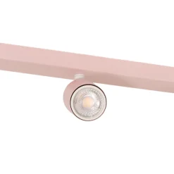 Kattokohdevalo Livia, vaaleanpunainen, 52 cm, 3-lamppuinen, metalli, GU10