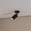 Kattokohdevalo Sado musta teräs, säädettävä 1-lamppuinen pyöreä