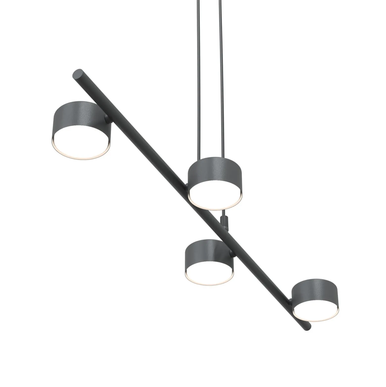 Kattokohdevalo Sora, pituus 80 cm, metalli, 4-lamppuinen.